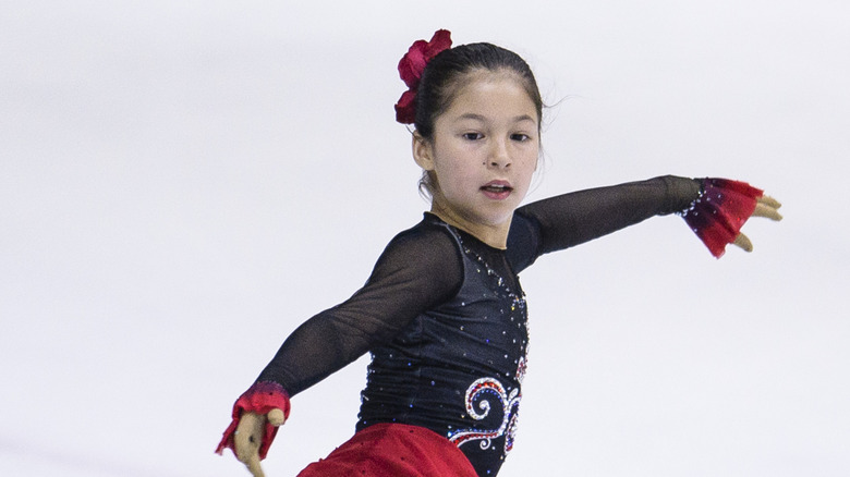 Alysa Liu competes in an international skating event in 2017