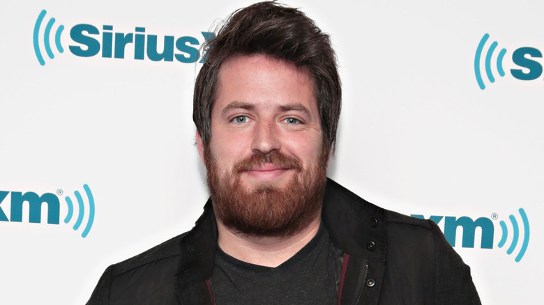 Lee DeWyze smiling at the Sirius XM Studios in February 2018 in New York City