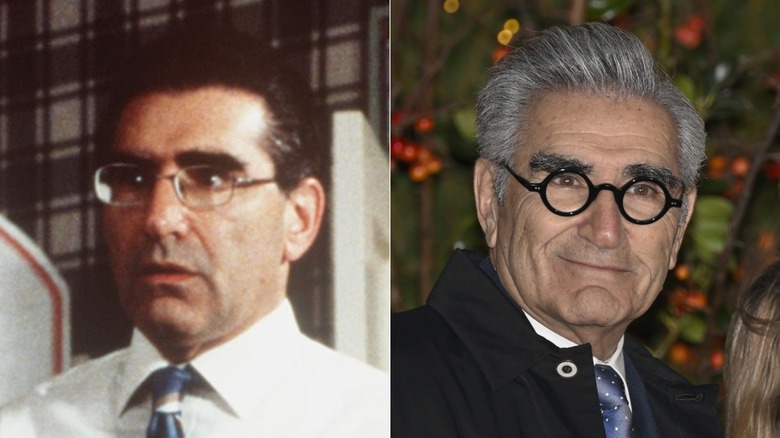 Split image of Eugene Levy in American Pie and in 2025