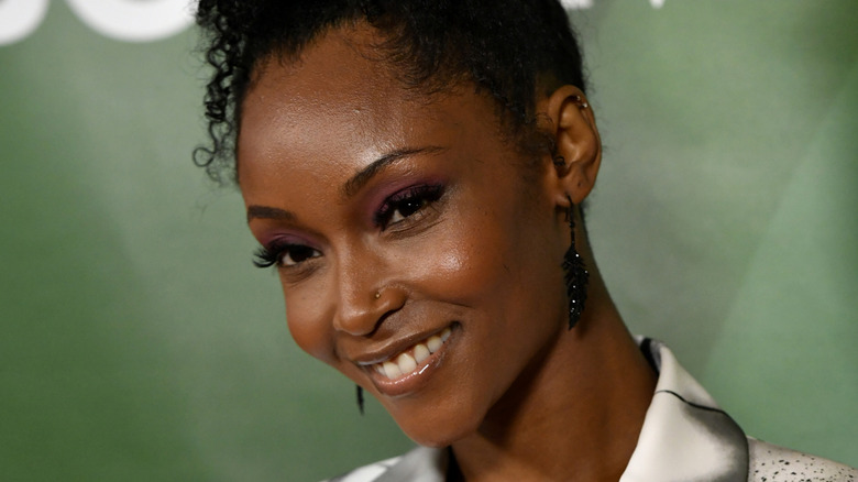 Yaya DaCosta smiling