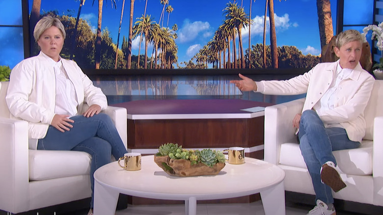 Schumer dressed as Ellen DeGeneres on "The Ellen Show"