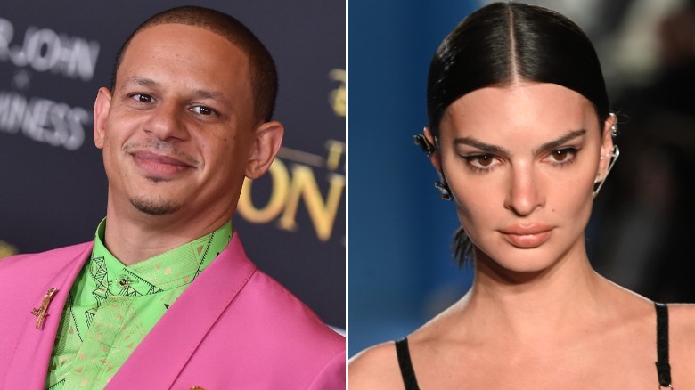 Split image Eric André Emily Ratajkowski