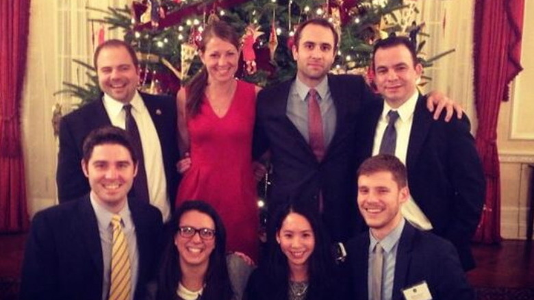 Melissa DeRosa and Matthew Wing with their former collegues