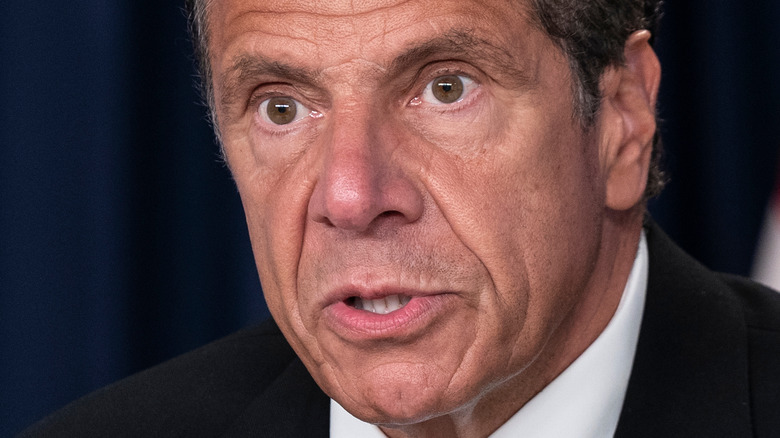 Andrew Cuomo raised eyebrows angry