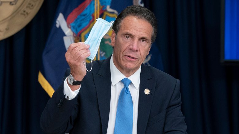 Andrew Cuomo speaking during pandemic press conference