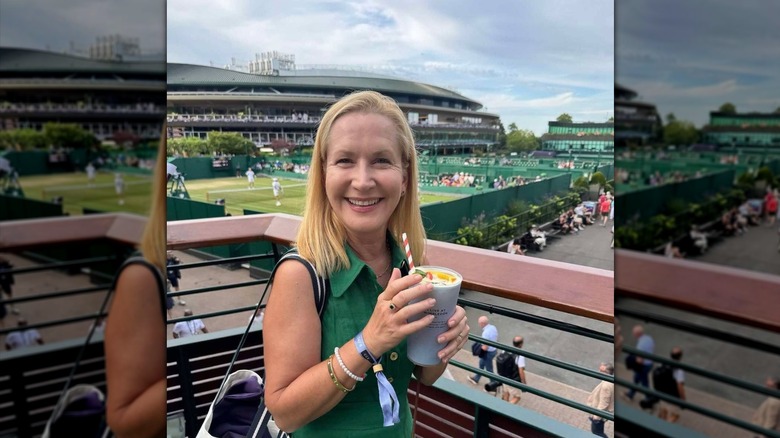 Angela Kinsey at Wimbledon 2026.