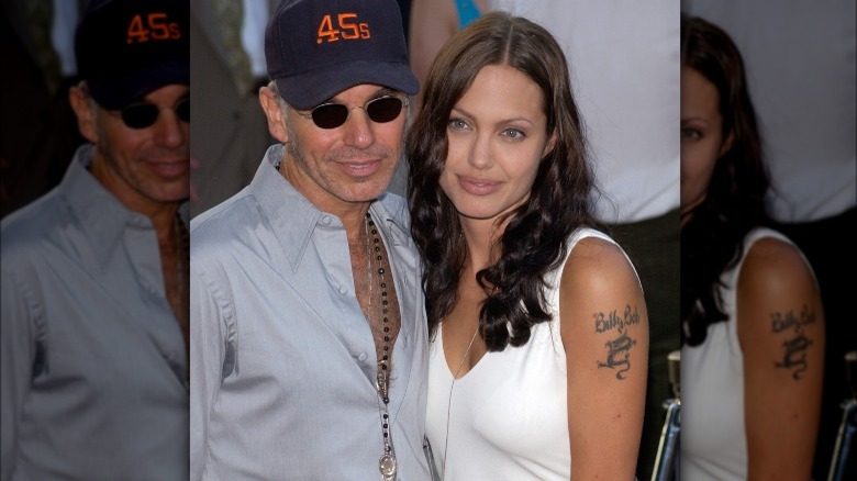 Angelina Jolie and Billy Bob Thornton posing