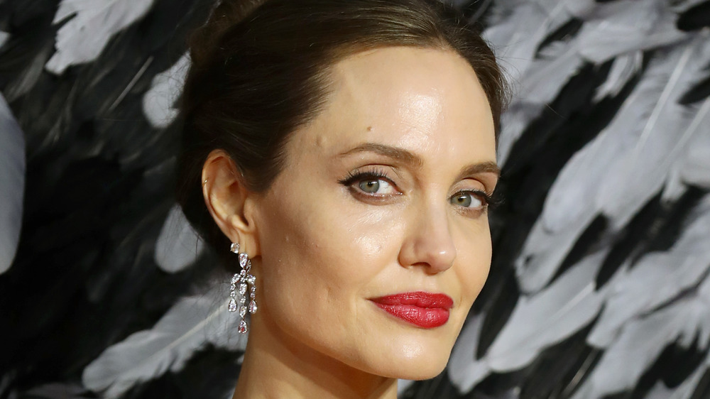 Angelina Jolie posing at a red carpet event