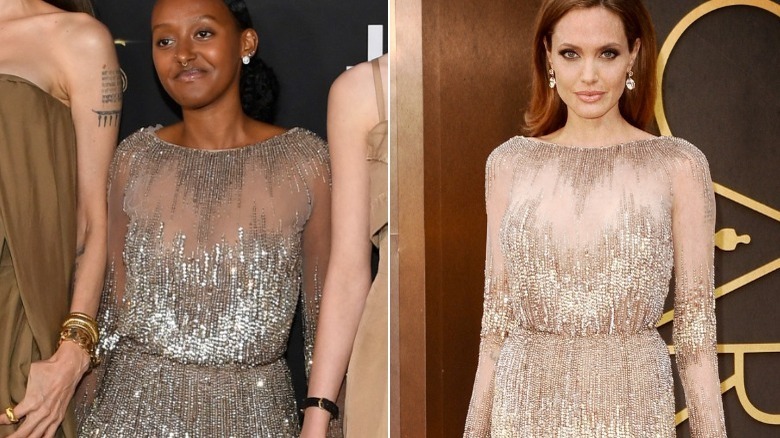 Zahara Angelina Jolie 2014 oscars dress