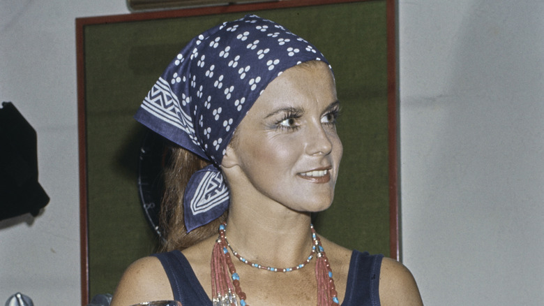 Ann-Margret wearing a blue bandana