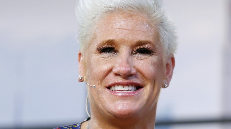 Anne Burrell speaking at an event