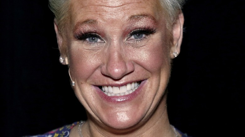 Anne Burrell with diamond earrings