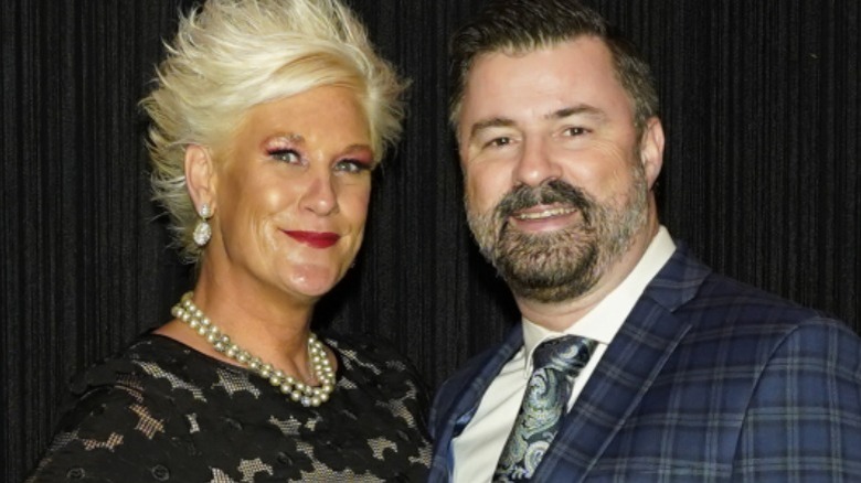 Anne Burrell and Stuart Claxton smiling
