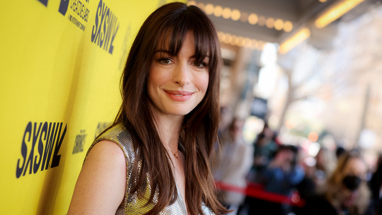Anne Hathaway smiling