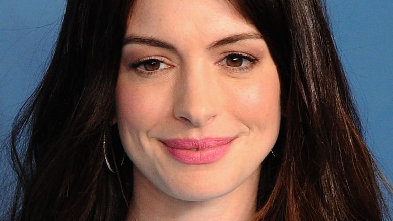 Anne Hathaway smiling