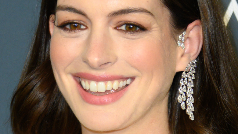 Anne Hathaway smiling