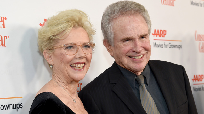 Annette Bening and Warren Beatty smiling together