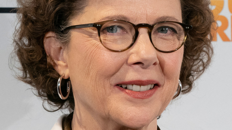 Annette Bening wearing glasses