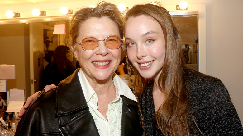 Annette Bening and Ella Beatty pose in 2024.