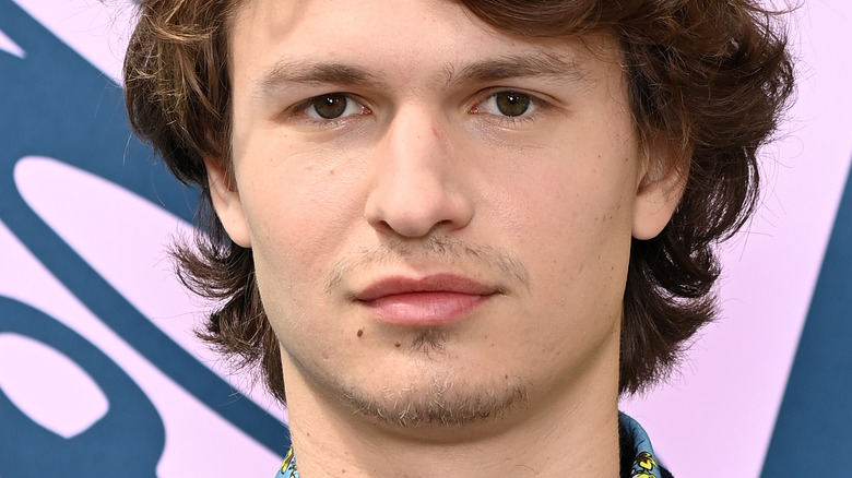 Ansel Elgort posing