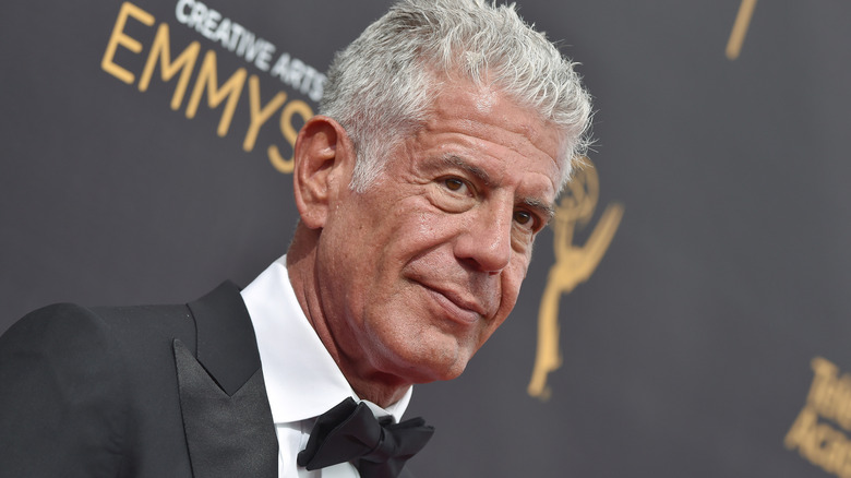 Anthony Bourdain, smiling