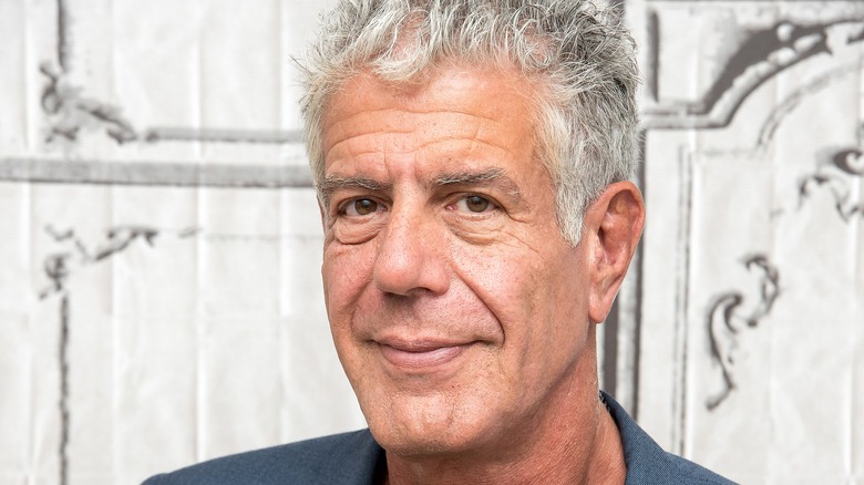 Anthony Bourdain smiles