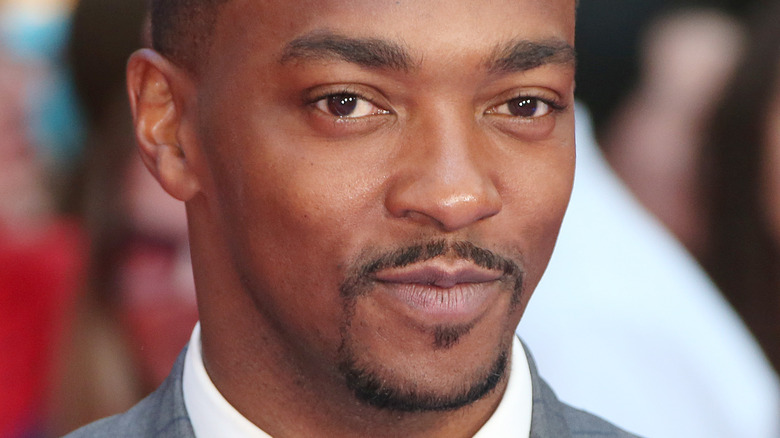 Anthony Mackie posing on red carpet