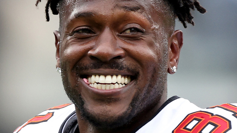 Antonio Brown smiling in NFL jersey