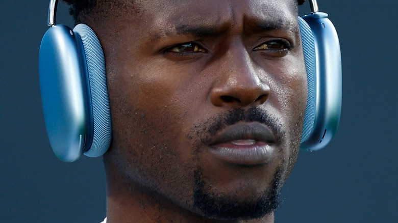 Antonio Brown with a neutral expression