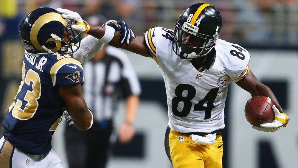 Antonio Brown playing football