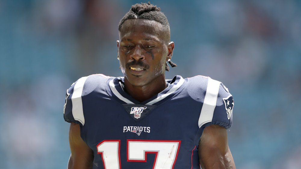 Antonio Brown looking upset during game