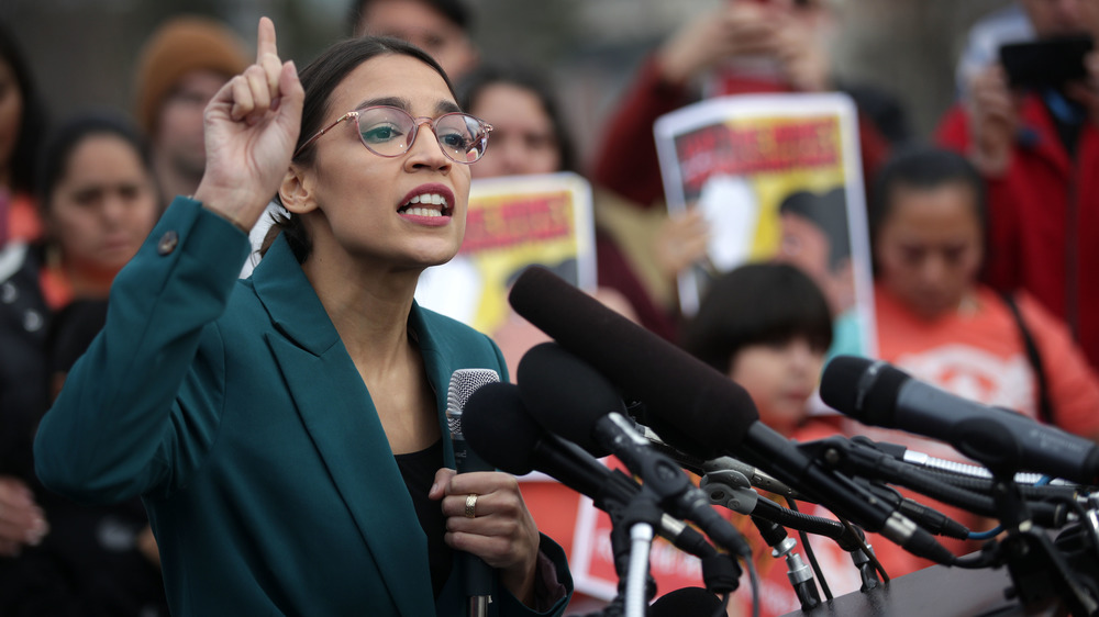 AOC speaking outside the Capitol February 2019