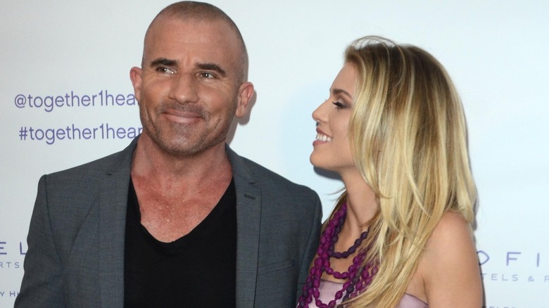 Annalynne McCord and Dominic Purcell on the red carpet