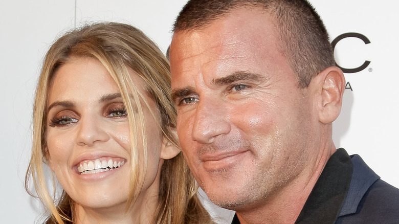 Annalynne McCord and Dominic Purcell on the red carpet