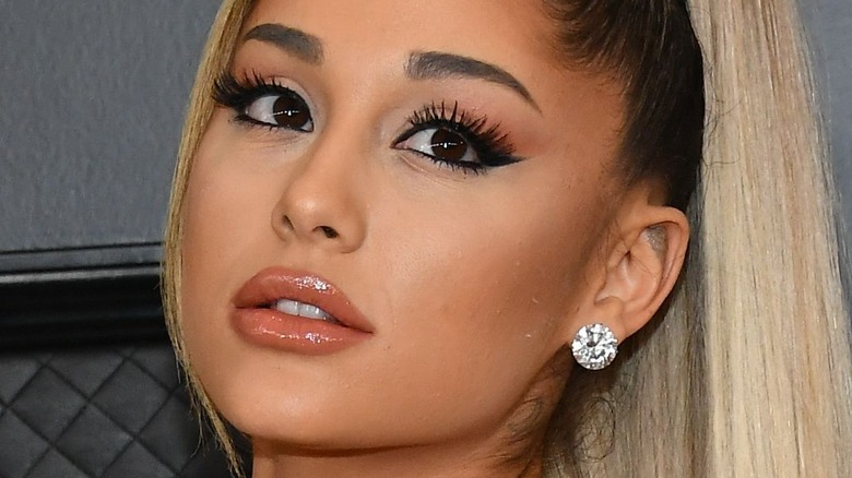 Ariana Grande looking up