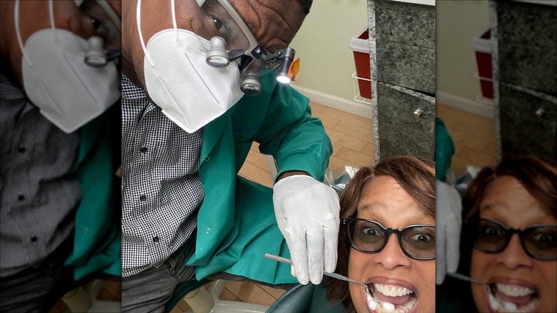 Gayle King at the dentist