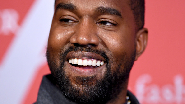 Kanye West smiling