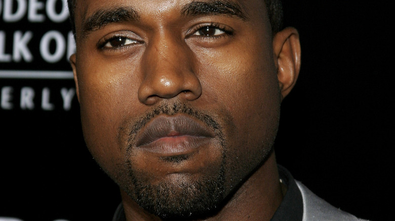 Kanye West with serious expression