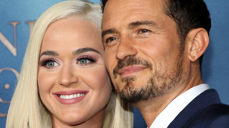 Katy Perry and Orlando Bloom smiling