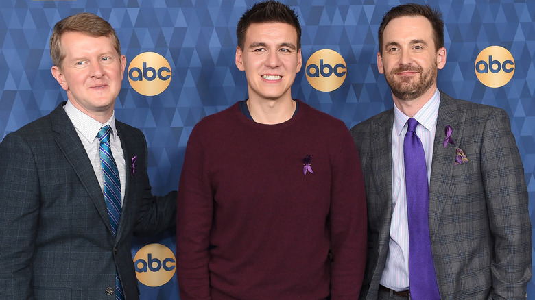 Ken Jennings, James Holzhauer, and Brad Rutter at an ABC event