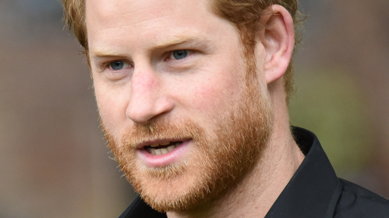 Prince Harry staring