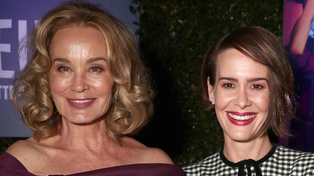 Jessica Lange and Sarah Paulson smile together