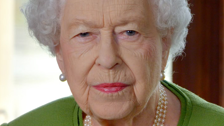 Queen Elizabeth speaking to the camera