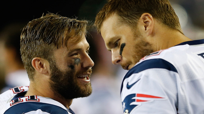 Tom Brady with Julian Edelman
