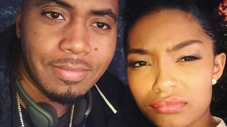 Nas and Yara Shahidi pose for a selfie