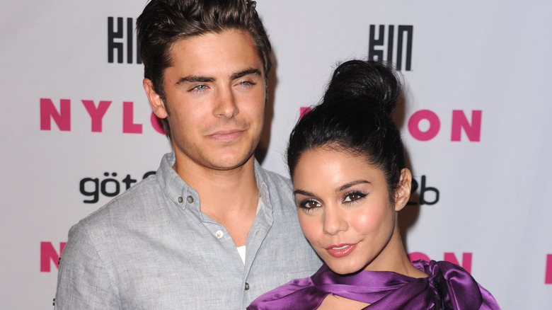 Zac Efron and Vanessa Hudgens pose together