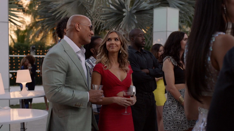 The Rock and Arielle Kebbel in HBO's Ballers