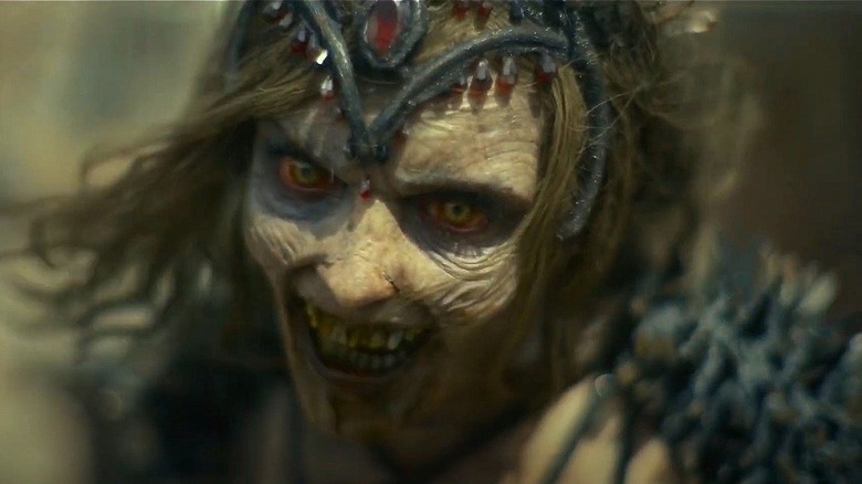 The Zombie Queen from 'Army of the Dead' glaring