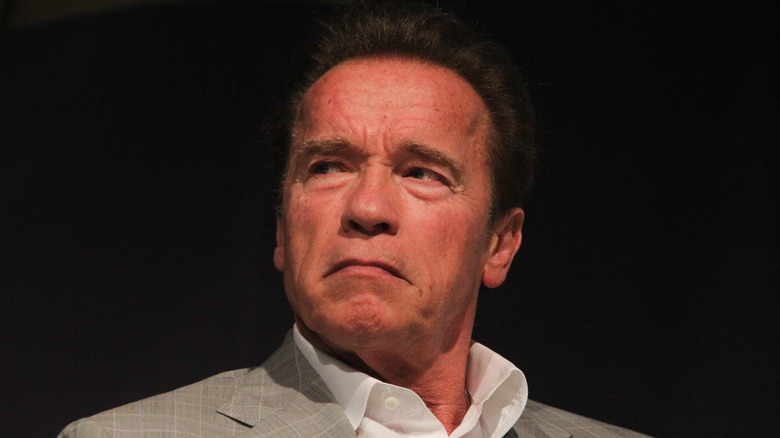 Arnold Schwarzenegger serious