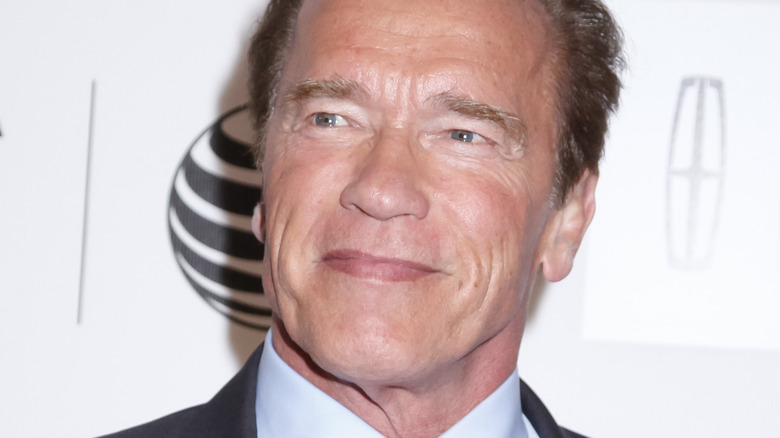 Arnold Schwarzenegger smiling at an event